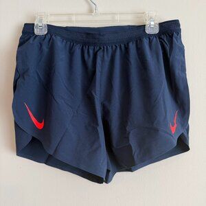 Nike FN3352-451 Men's Medium Aeroswift ADV 4" Running Shorts Navy Blue